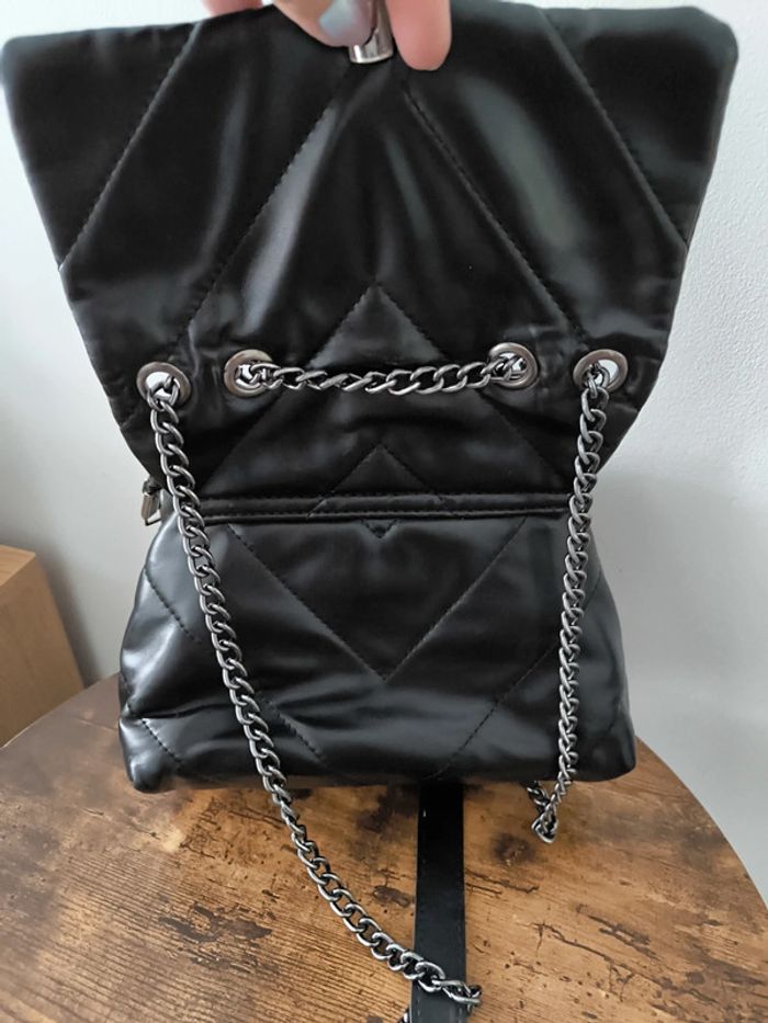 Sac à bandoulière matelassé noir - photo numéro 5