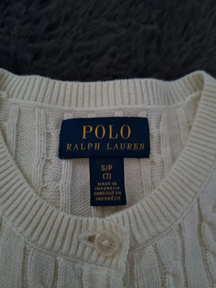 Cardigan Ralph Lauren blanc, 6 ans Enfant - photo numéro 5