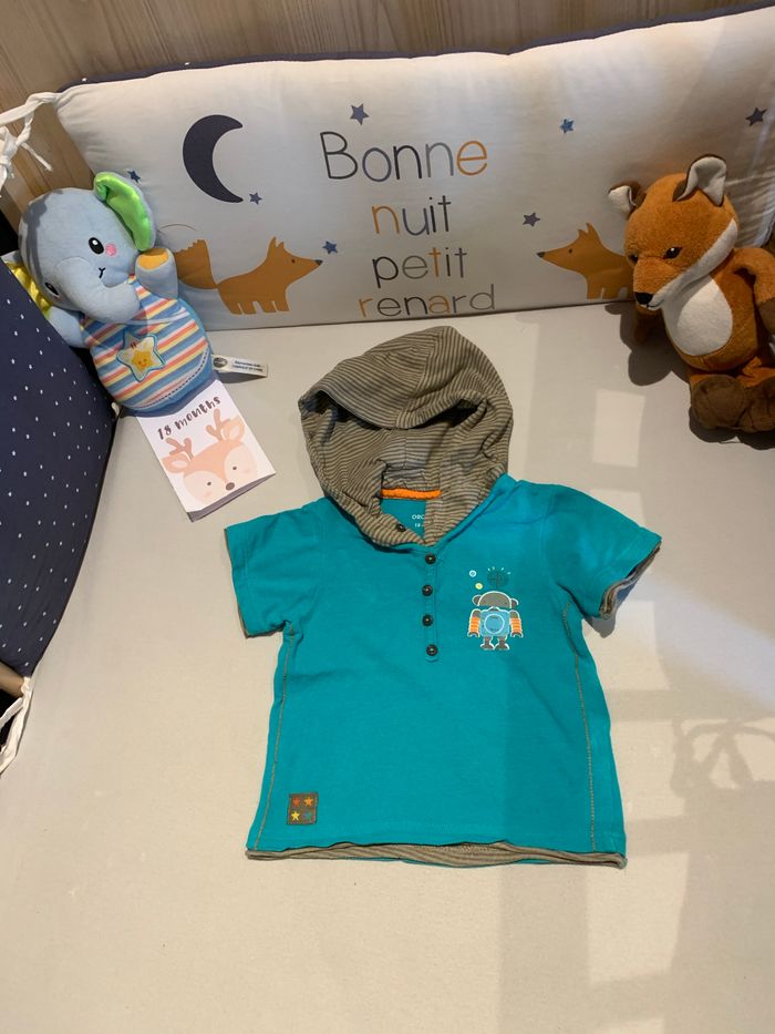 Teeshirt à capuche Orchestra taille élastique taille 18 mois