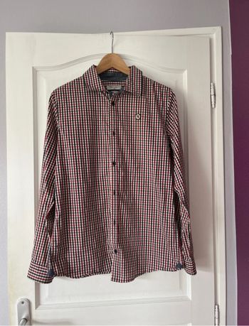 Chemise garçon 16 ans - Teddy Smith - Carreaux bleu/rouge/blanc