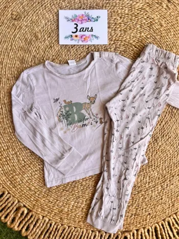 Pyjama coton bambi Disney 3 ans