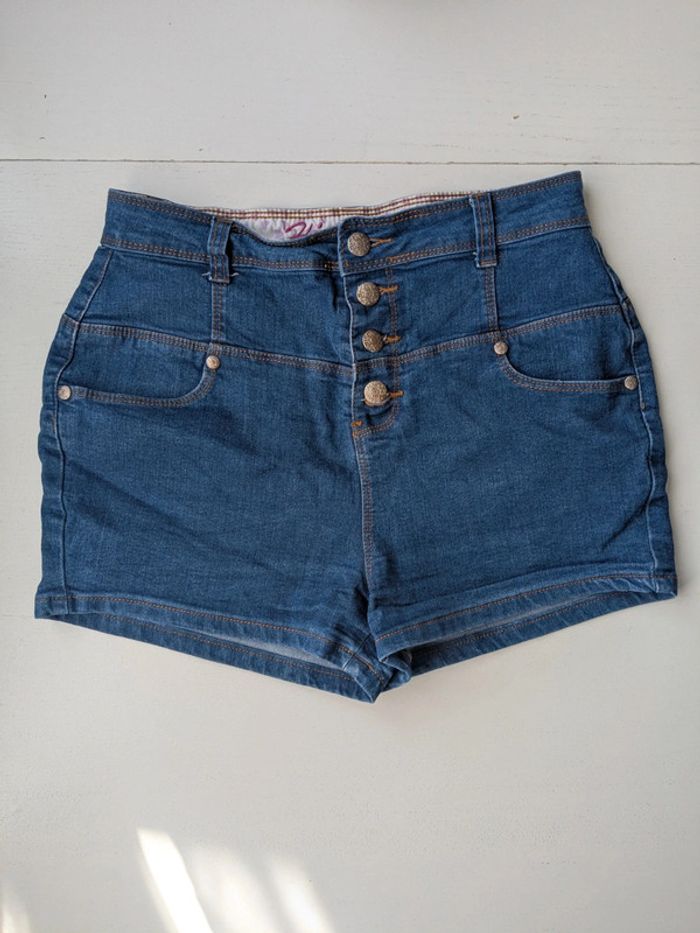 Short en jeans T38 : high waist