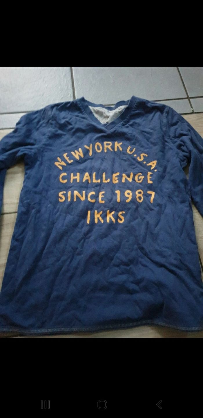 T-shirt sweat garçon ikks 10 ans - photo numéro 2