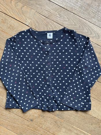 Gilet marine à pois Petit Bateau 6 ans
