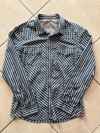 Chemise à carreaux manche longue XL