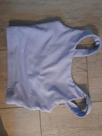 Haut brassière danse ou gymnastique mauve 8 ans