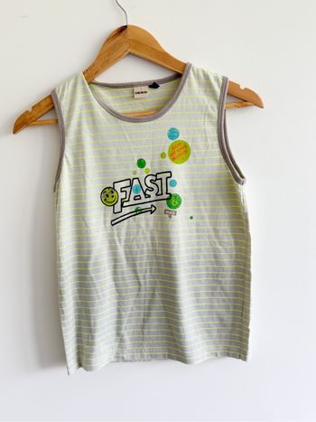 Débardeur vintage vert gris ikks taille 34 XS