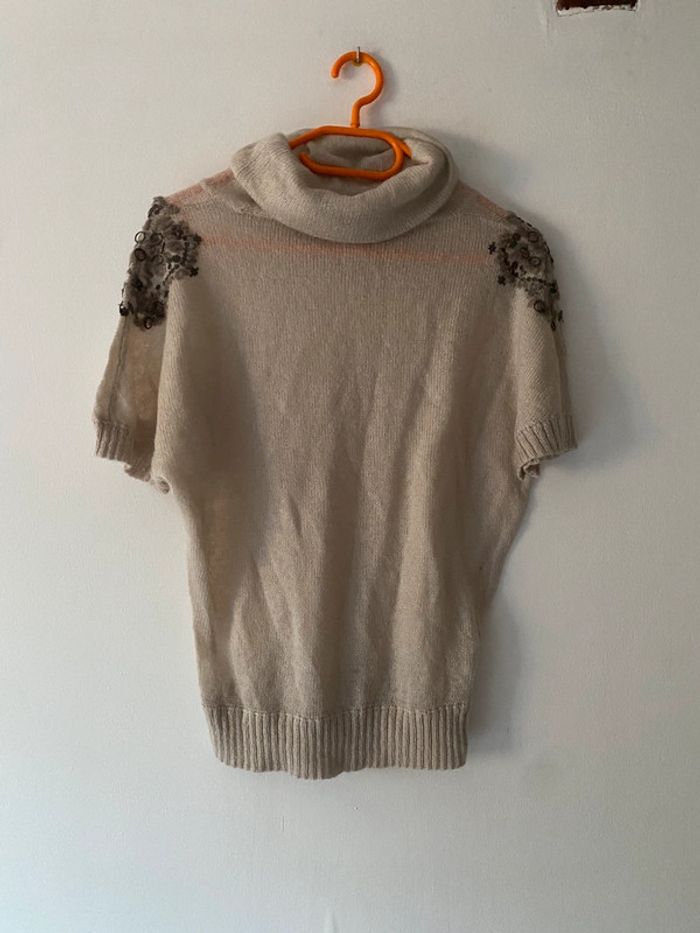 Pull beige à col roulé Taille S
