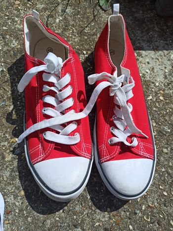 Basket Toile rouge 45