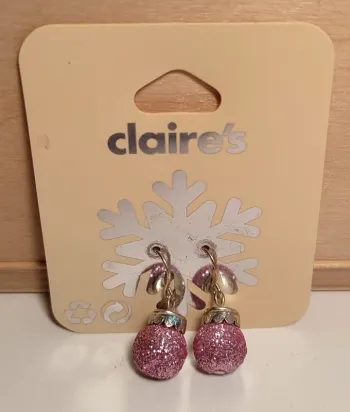 Boucles d'oreille boules de noël