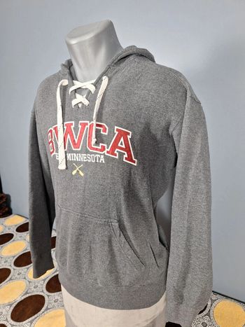 sweat a capuche / Hoodie J-america - taille S - homme - gris / brodé (386)