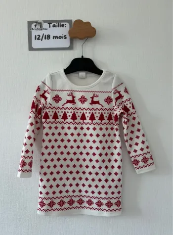 Robe de Noël - taille 12/18 mois 🌸