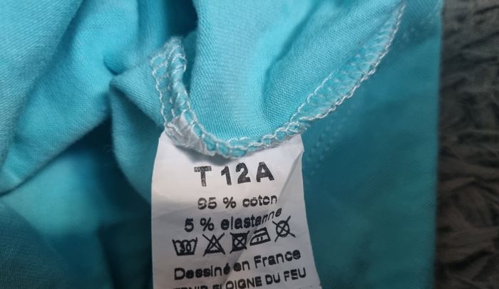 Débardeur turquoise imprimé 12ans - photo numéro 5