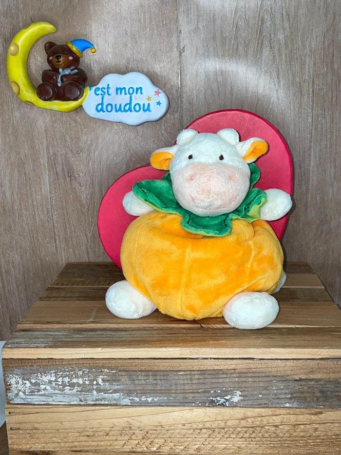 NAT136 doudou vache 🐮 citrouille babynat