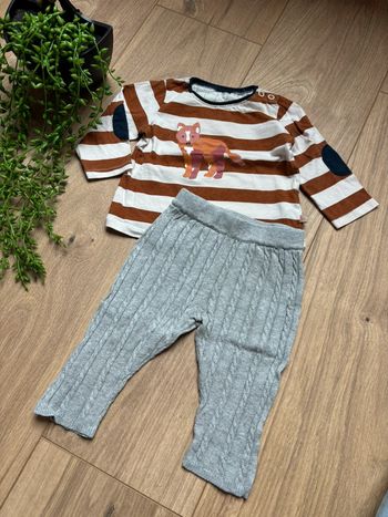 Ensemble pantalon maille vertbaudet + haut renard