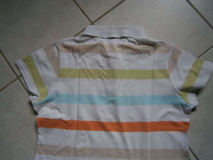 Polo MC blanc rayé SCOTTAGE Taille 42 - photo numéro 5