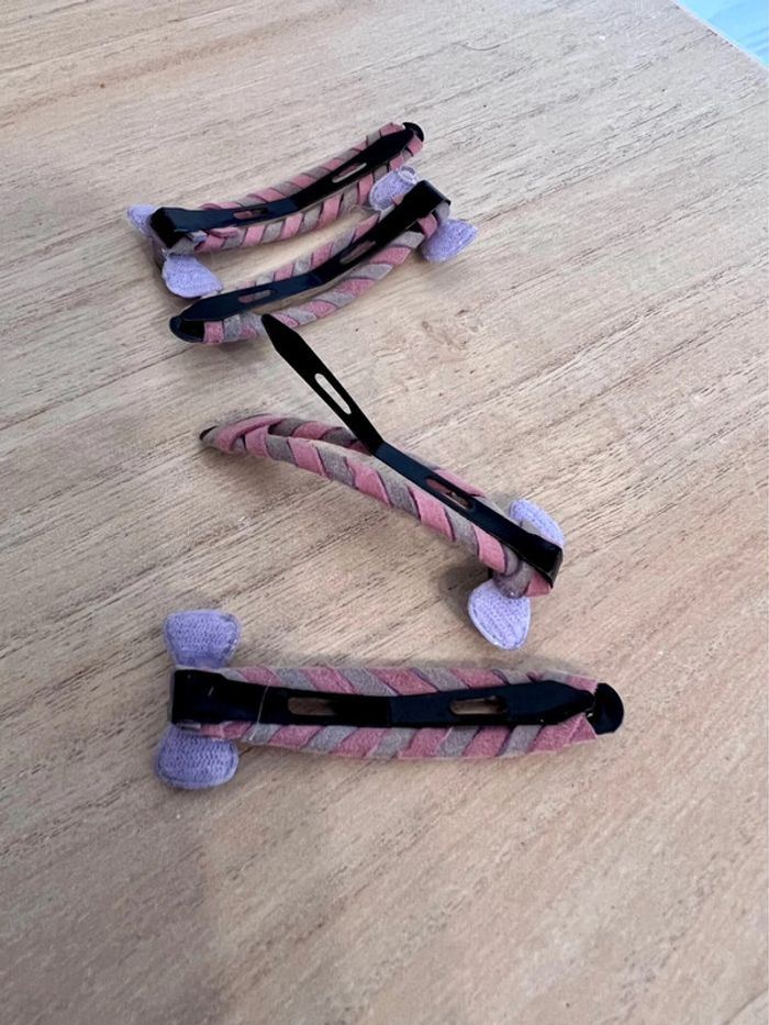 4 barrettes cheveux de coloris rose Et lilas 5,5 cm - photo numéro 3