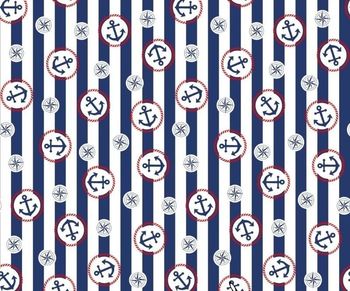 Coupon Tissu 100x80 Thème Marin