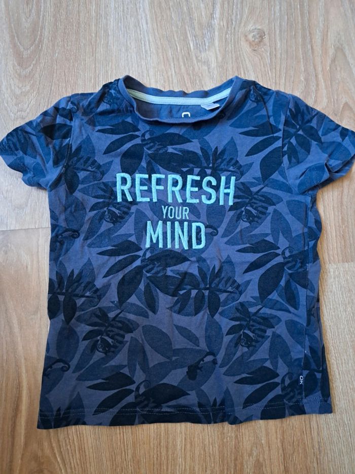 T-shirt tropical bleu marine Okaidi 3 ans