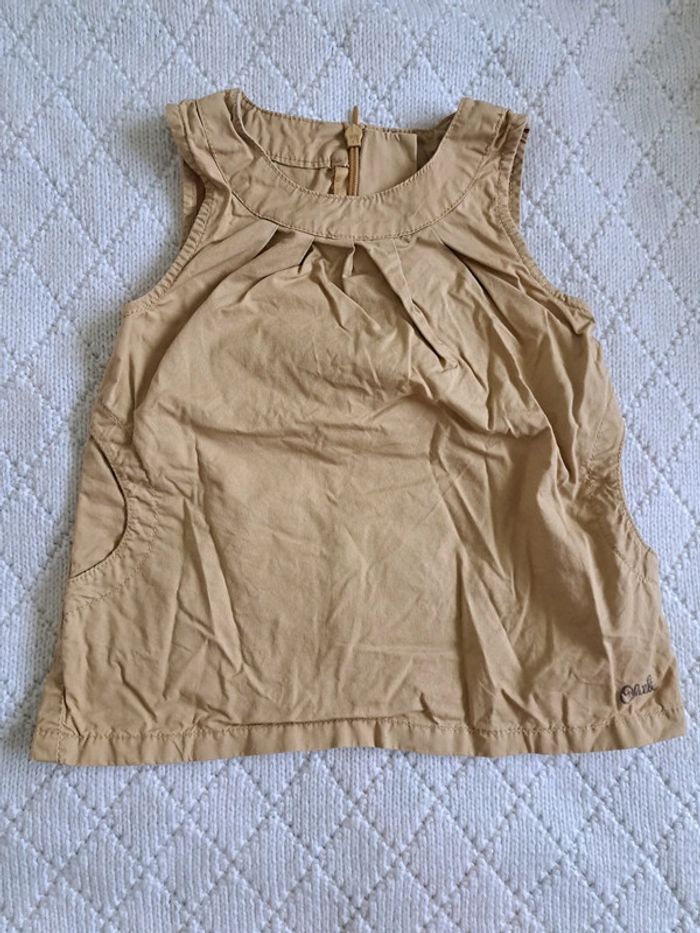 Robe grosses bretelles kaki Obaïbi fille 6 mois - photo numéro 2