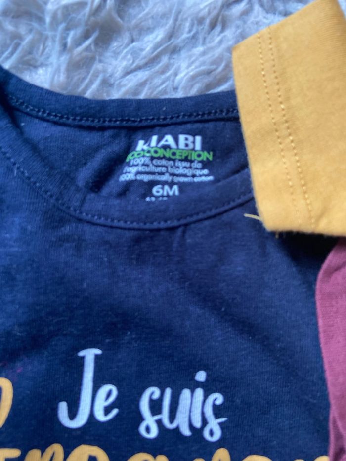 Lot 3 t shirts ml 6 mois - photo numéro 2