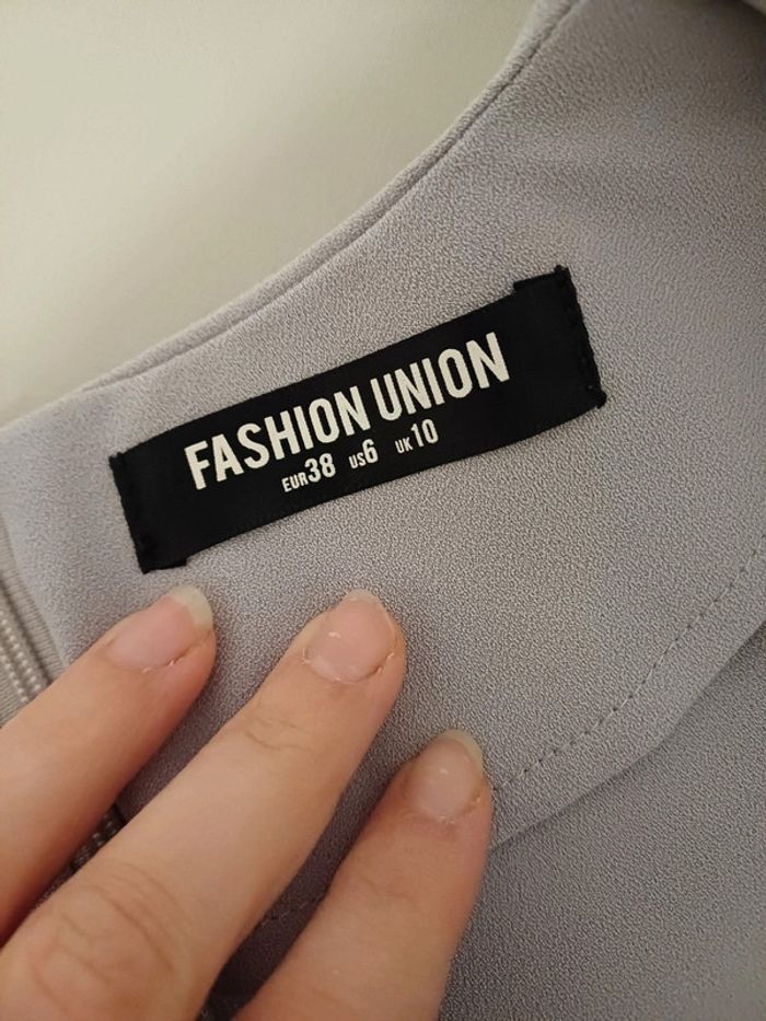 Combishort chic cache-coeur grise/Lilas Fashion Union taille M 38 - photo numéro 7