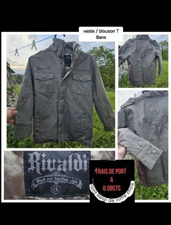 Veste / blouson garçon taille 8ans kaki RiVALDI