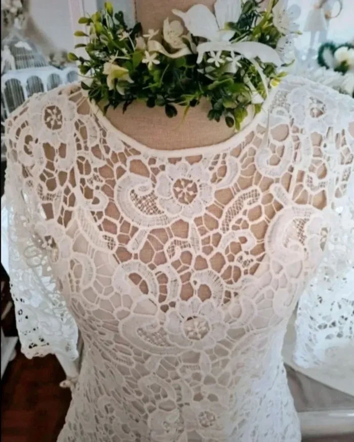 Combishort blanc dentelle Zara Taille S - photo numéro 4
