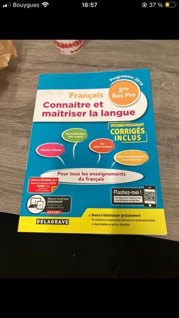Français Connaître et maîtriser la langue 2de Bac Pro