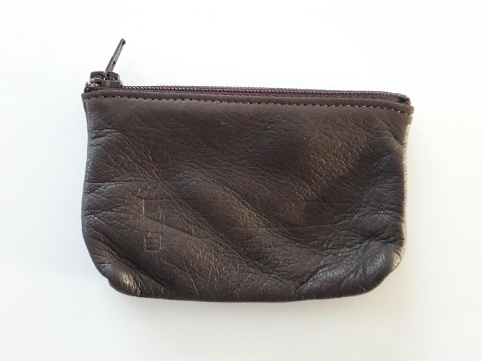 Porte monnaie porte clef en cuir