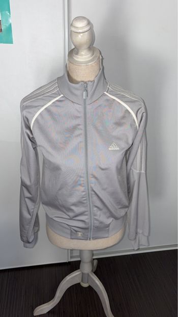 Adidas - Veste de sport vintage - Taille 14A/XS - Gris perle