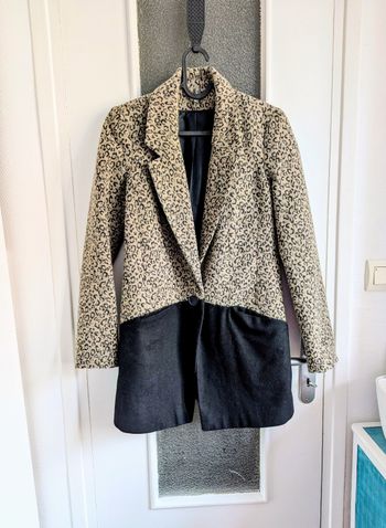 Manteau veste naf naf léopard beige noir taille s 36