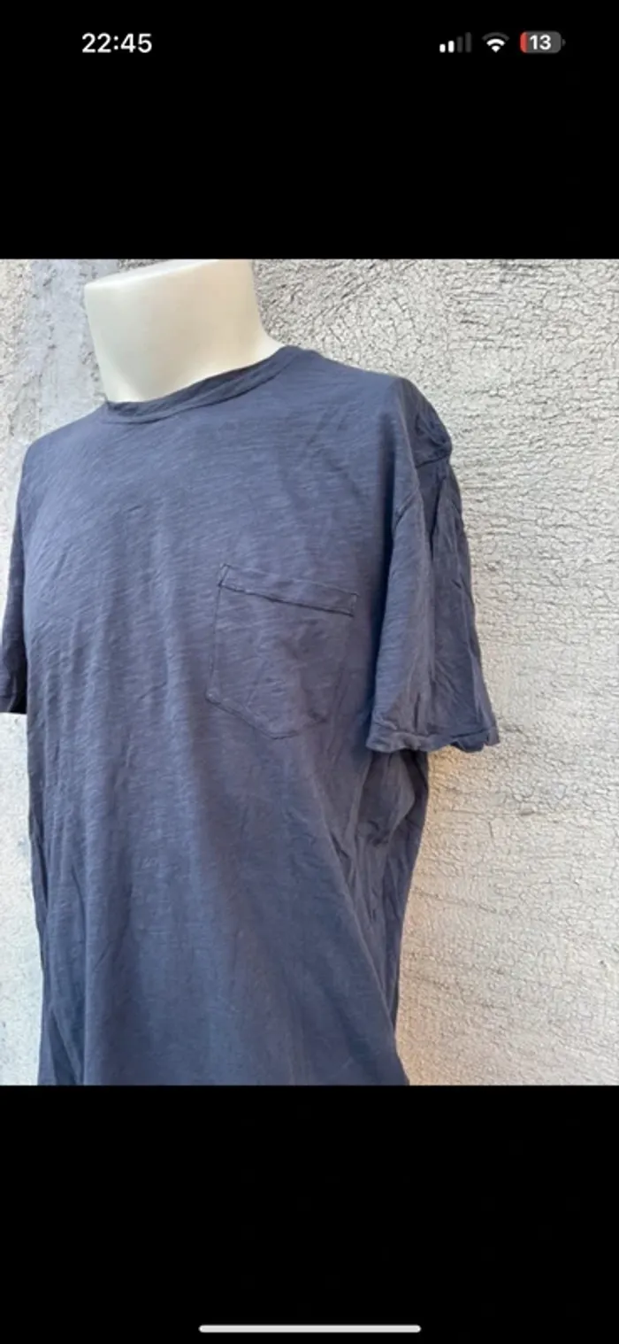: T-shirt Zadig & Voltaire Homme XL Coton - Crâne Camouflage Bleu Gris - photo numéro 4