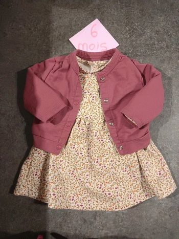 Ensemble robe et gilet 6 mois