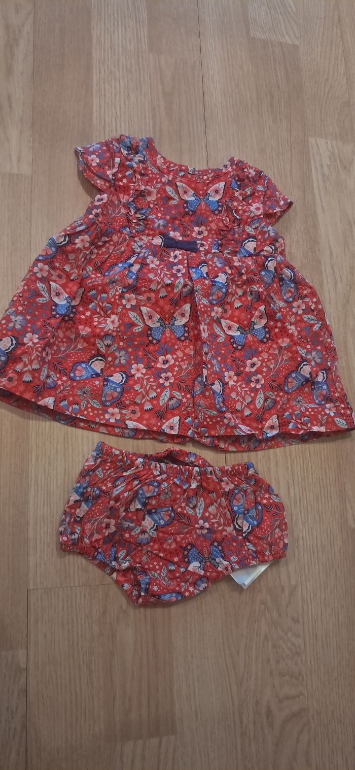 Robe+culotte sergent major 3 mois