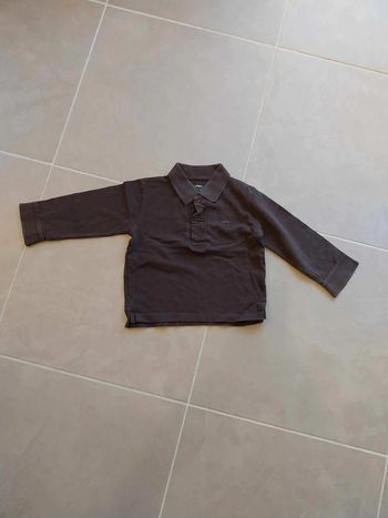 Polo marron manche longue T4A