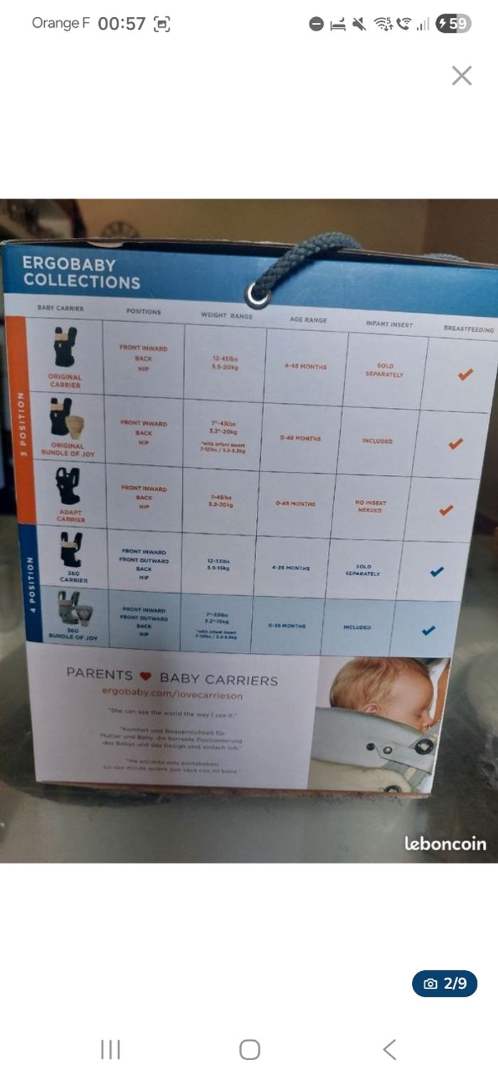 Porte bébé Ergobaby - photo numéro 2