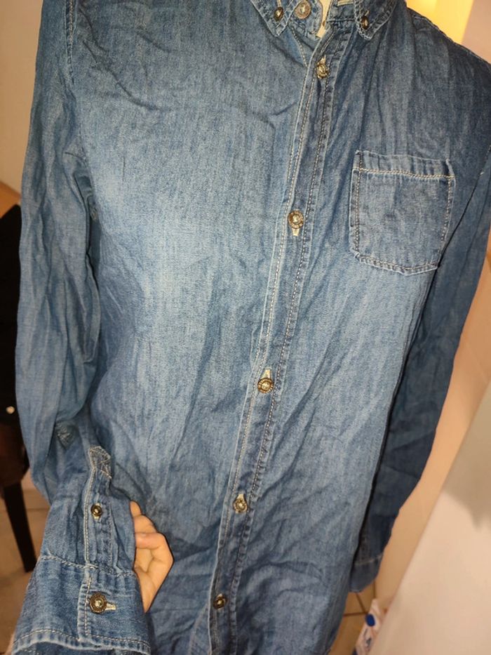 Chemise effet jean - photo numéro 2