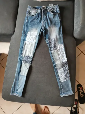 Jean patchwork slim