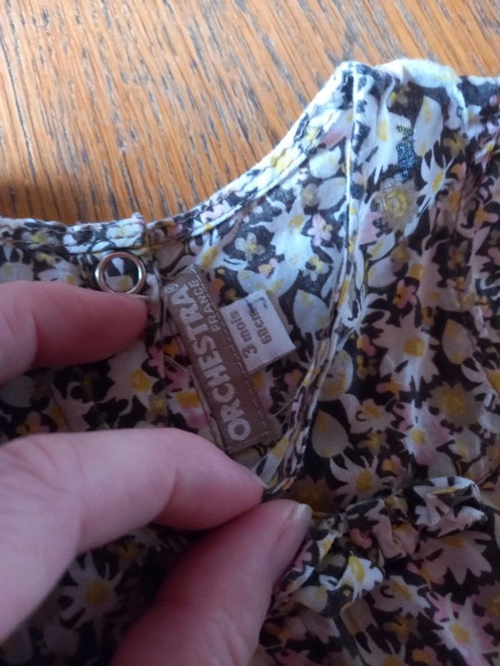 Robe fleurie 3 mois + legging - photo numéro 3