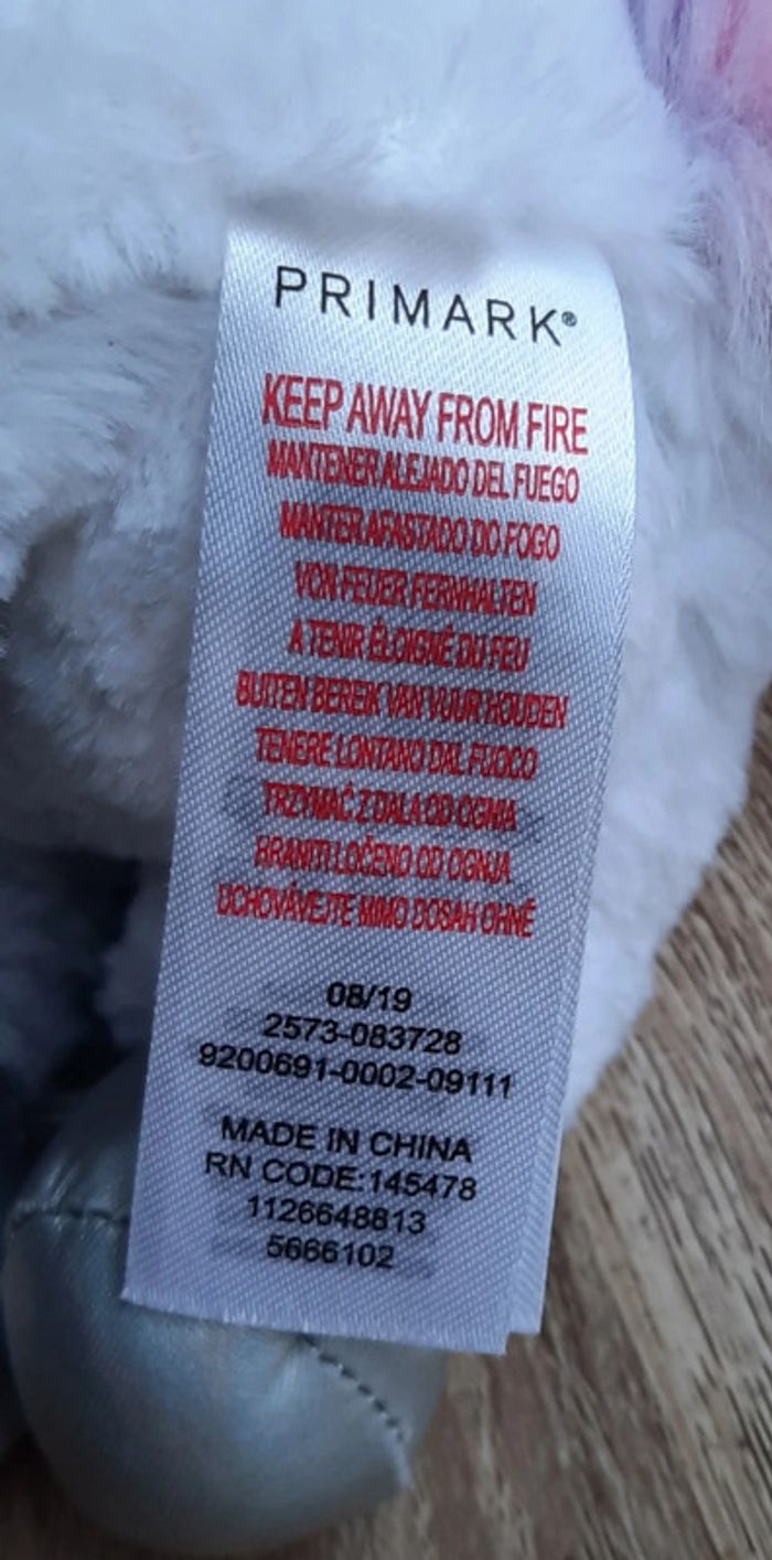 Licorne en peluche Primark - photo numéro 5