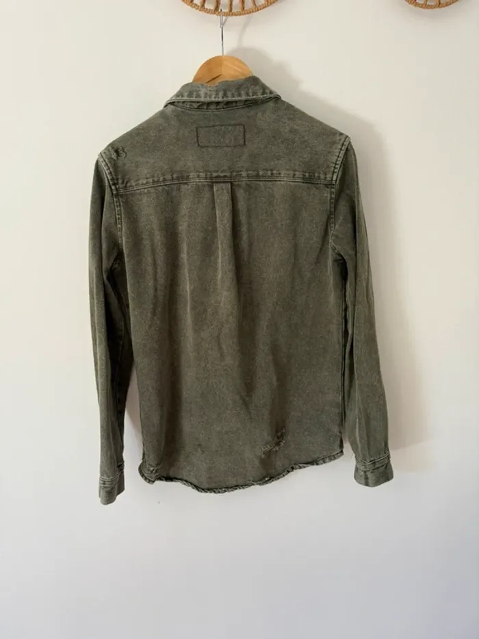 Sur chemise Zara jean kaki - photo numéro 4