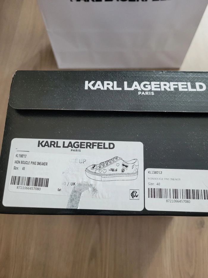 Baskets en toile Karl Lagerfeld modèle "Boucle pins sneaker" - photo numéro 8