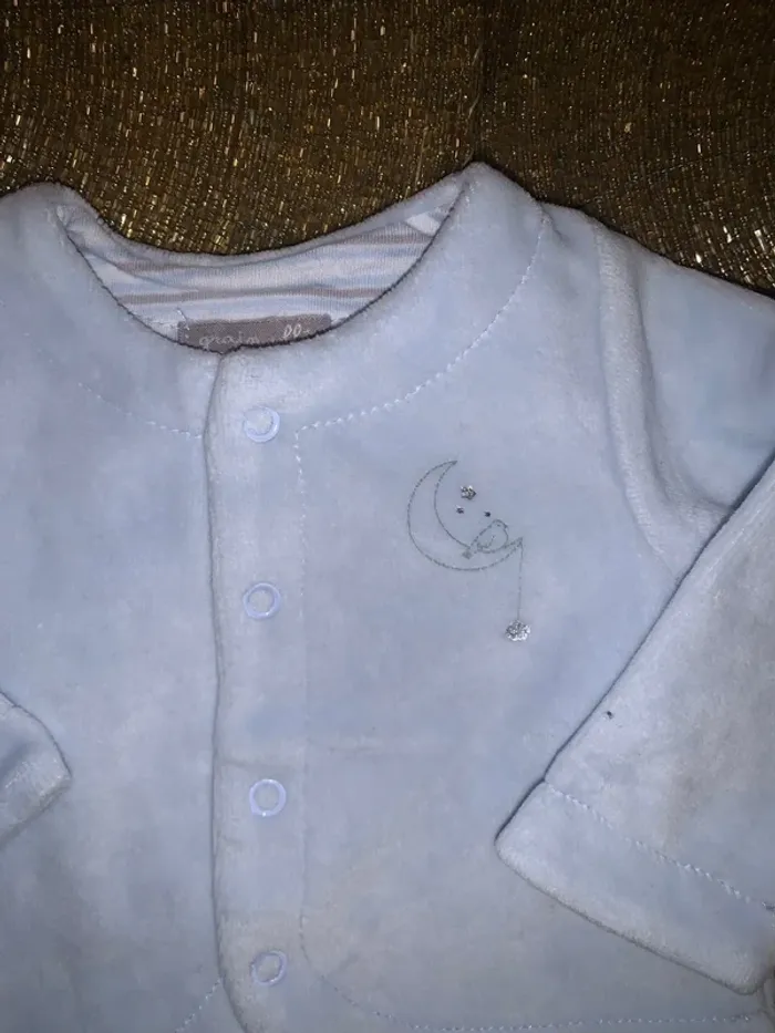Gilet bleu naissance excellent état - photo numéro 3