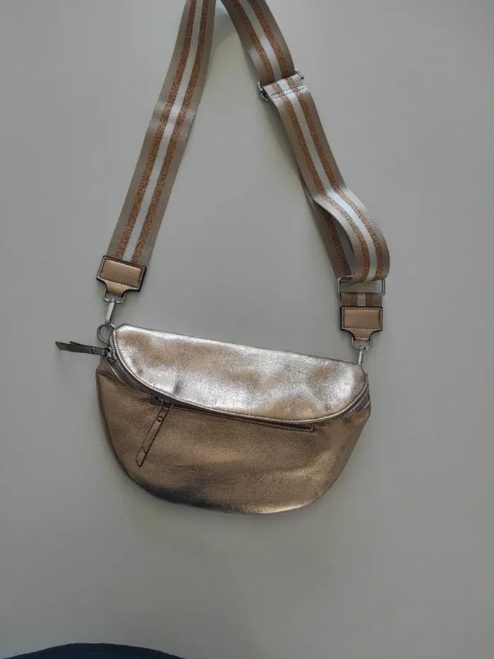 Sacoche banane doré bronze