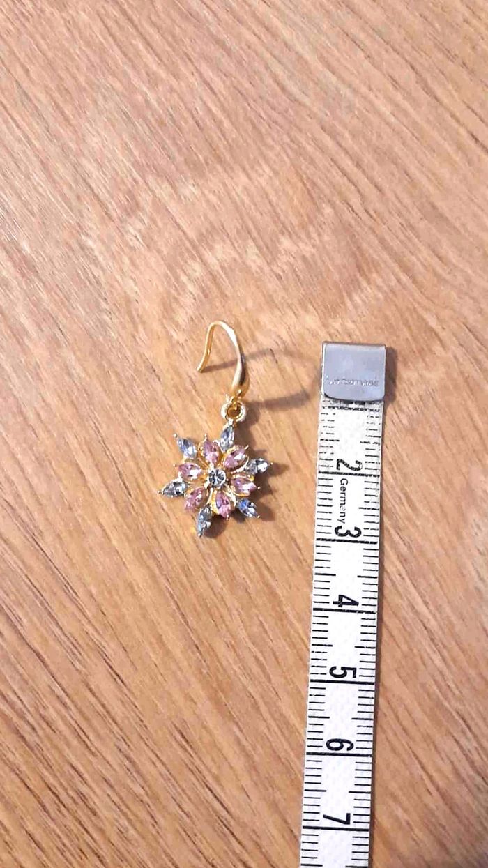 Bijoux Noël | Boucles d’Oreilles neuves Flocons Scintillants - photo numéro 3