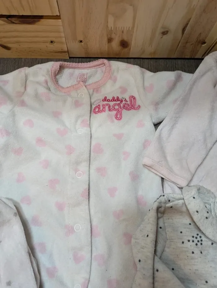 Lot 5 pyjamas chaud filles 3 mois différentes marques - photo numéro 5