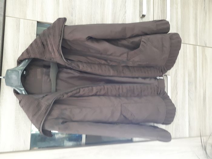 Veste Parka 3/4 marron grand col