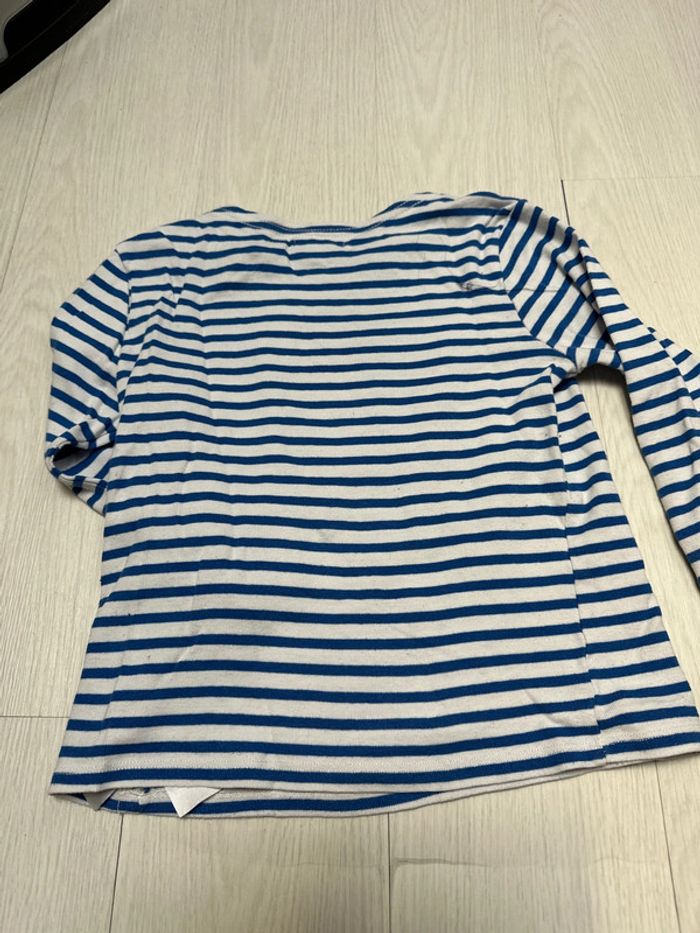 T-shirt rayé bleu et blanc du pareil au même six ans - photo numéro 4