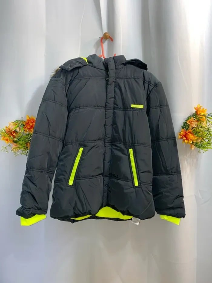 Parka noir / jaune doublé Daniel Hecter 12 ans neuf - n85m
